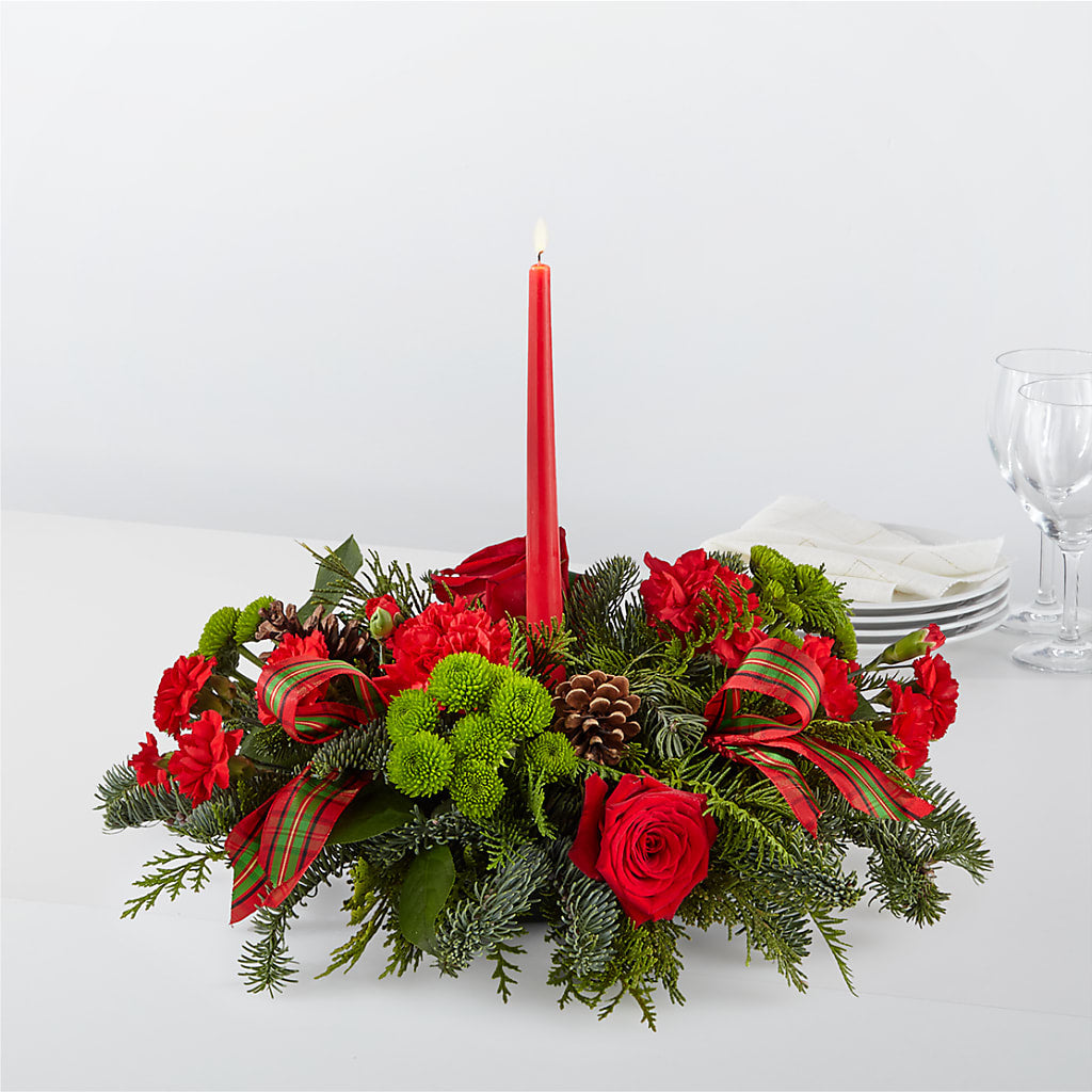 By the Candlelight Centerpiece – Taylor Florist, Billerica MA