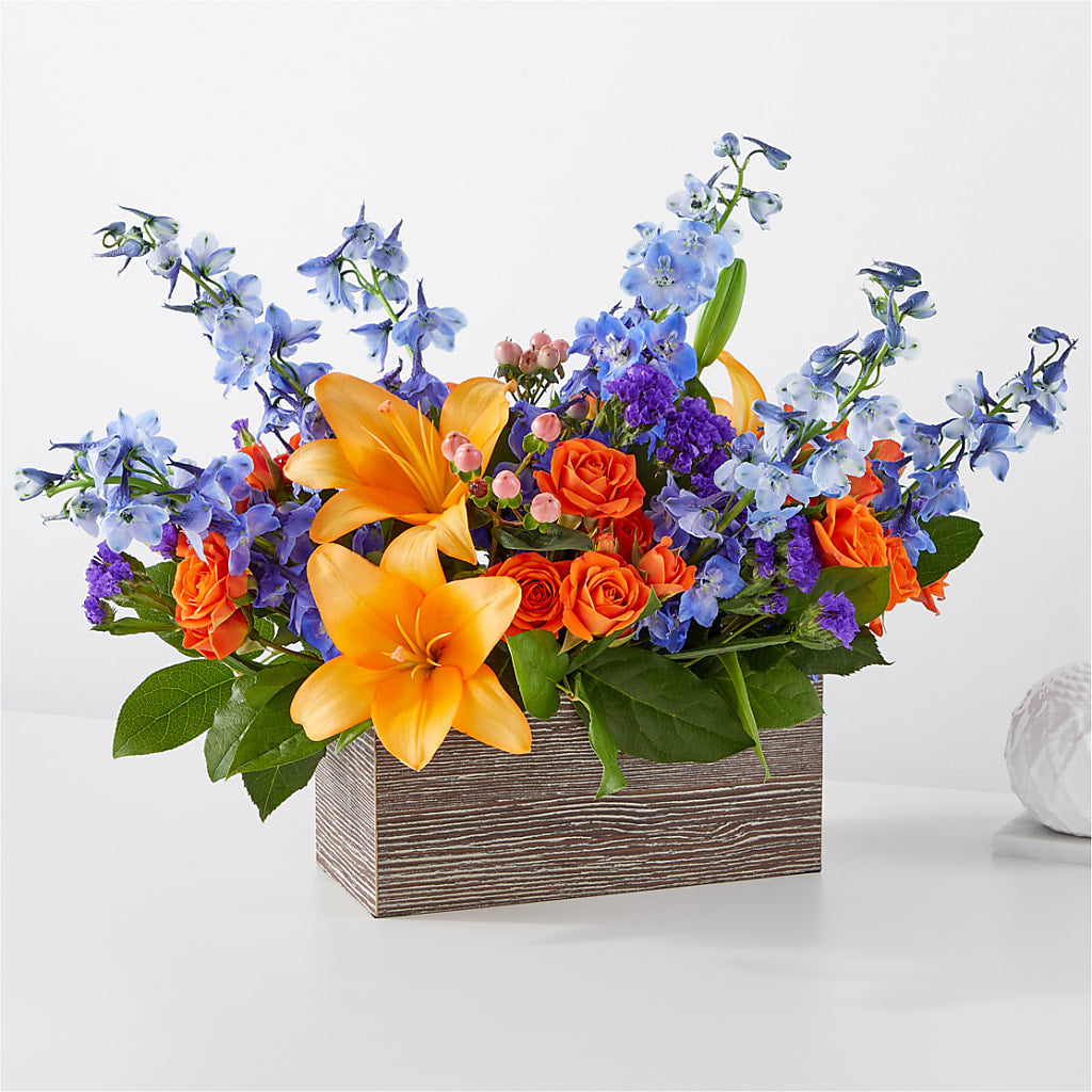 Radiant Citrus Box Bouquet – Taylor Florist, Billerica MA