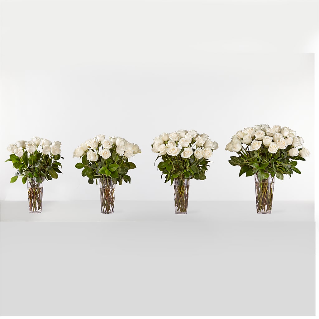 Long Stem White Rose Bouquet – Taylor Florist, Billerica MA
