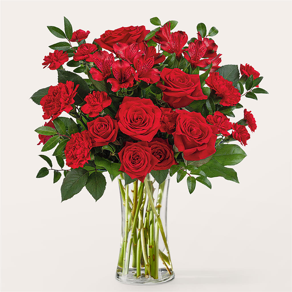 Brilliant Ruby Bouquet – Taylor Florist, Billerica MA