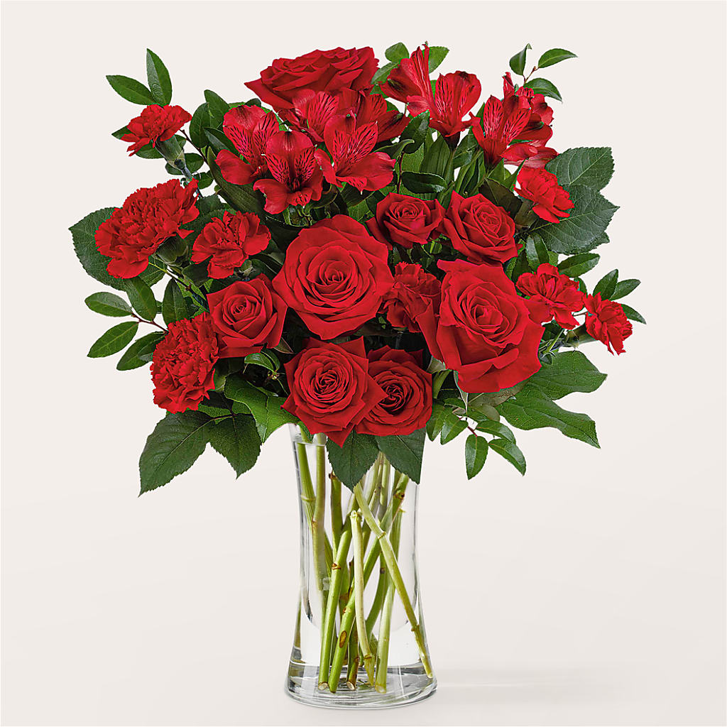 Brilliant Ruby Bouquet – Taylor Florist, Billerica MA