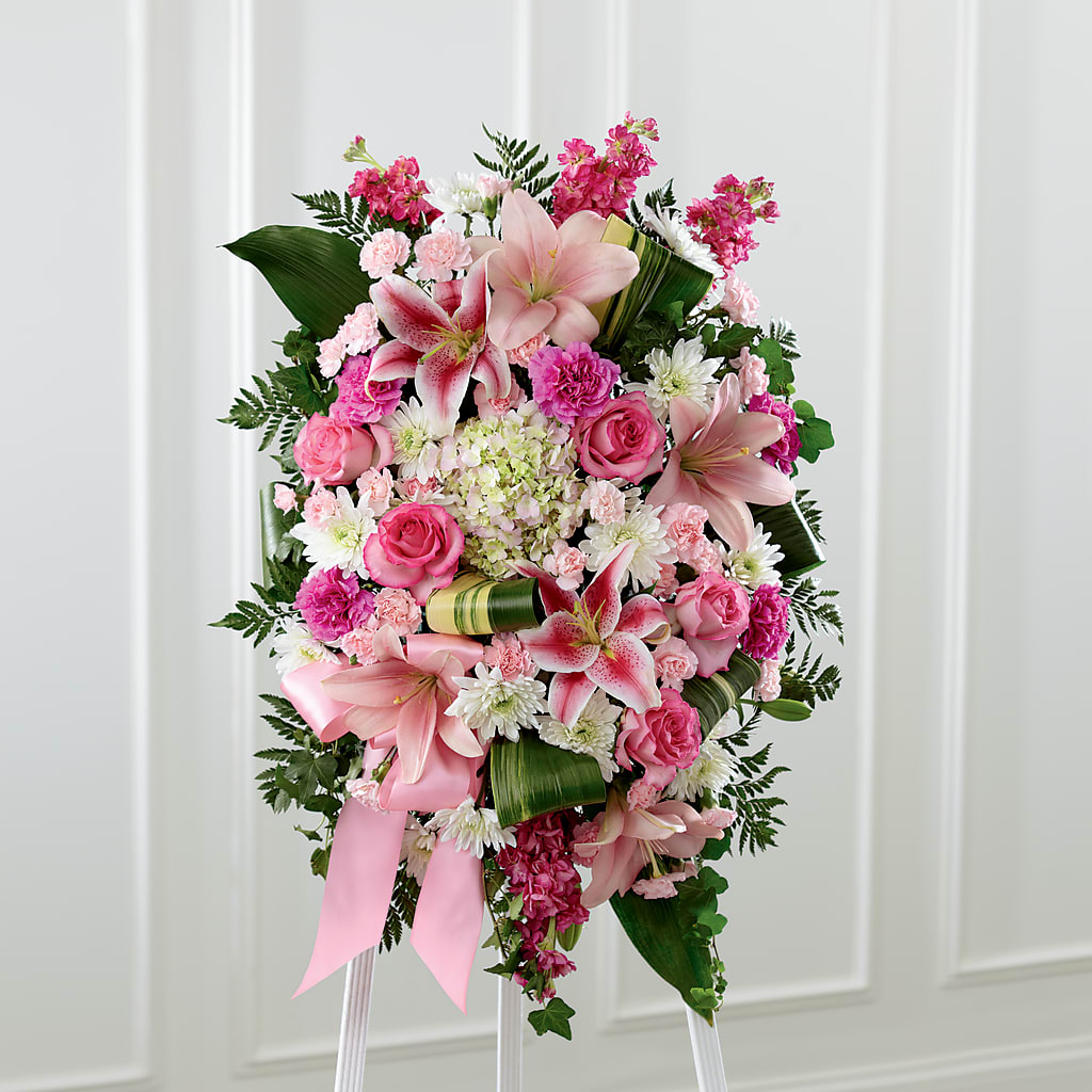 Comforting Standing Spray – Taylor Florist, Billerica MA