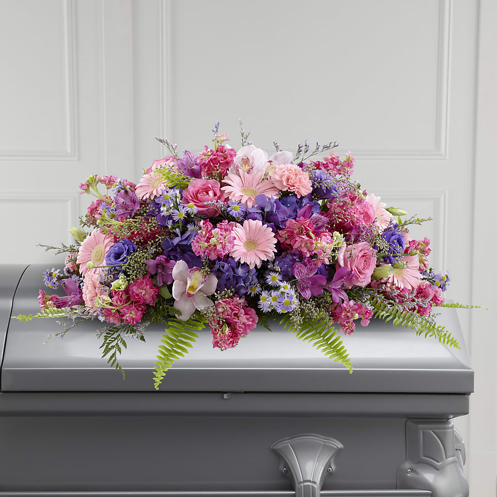 Glorious Garden Casket Spray – Taylor Florist, Billerica MA