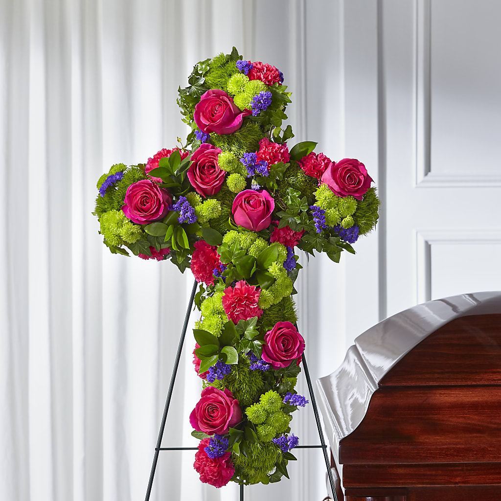 Tribute Rose Floral Cross – Taylor Florist, Billerica MA