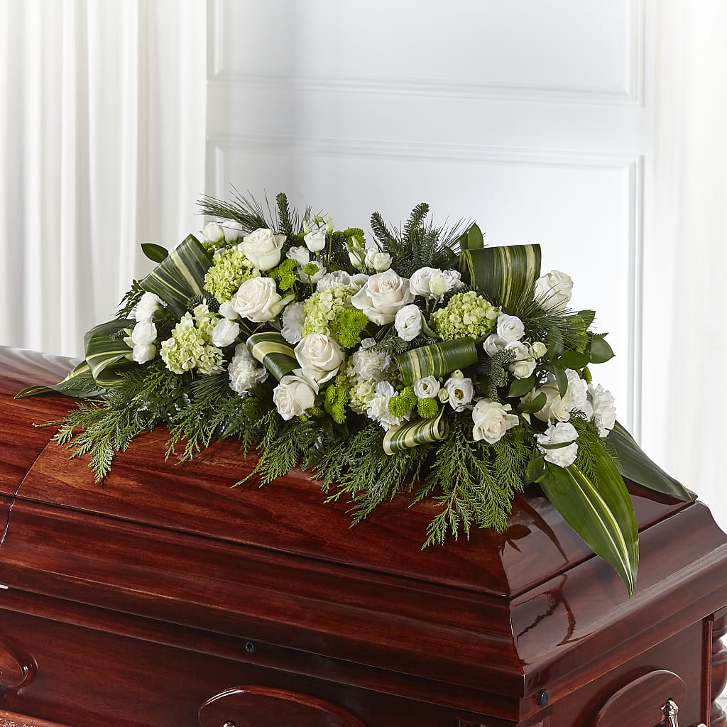 Hopeful Gesture Casket Spray – Taylor Florist, Billerica MA
