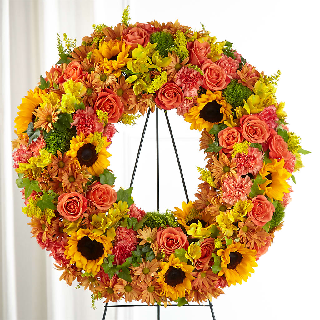 Autumnal Memories Wreath (Standard) – Taylor Florist, Billerica MA