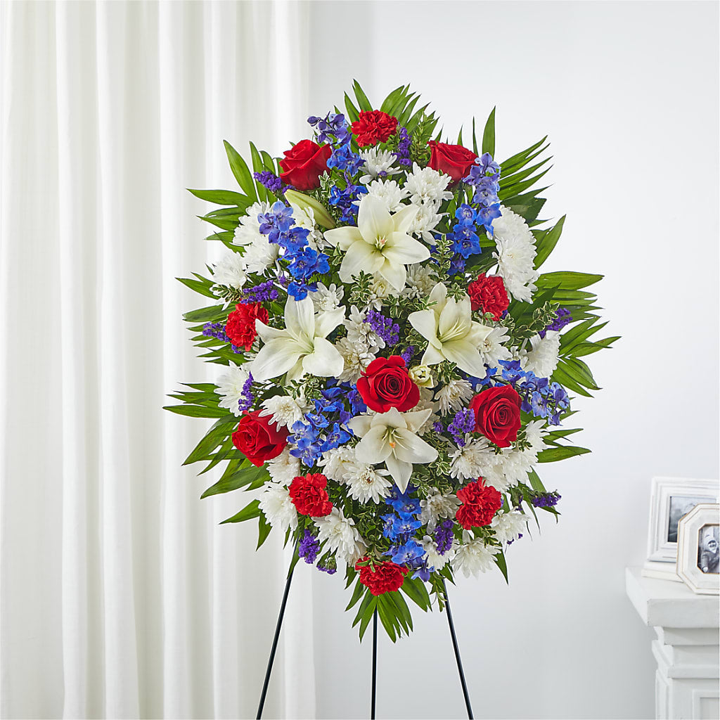 Cherished Service Standing Spray – Taylor Florist, Billerica MA