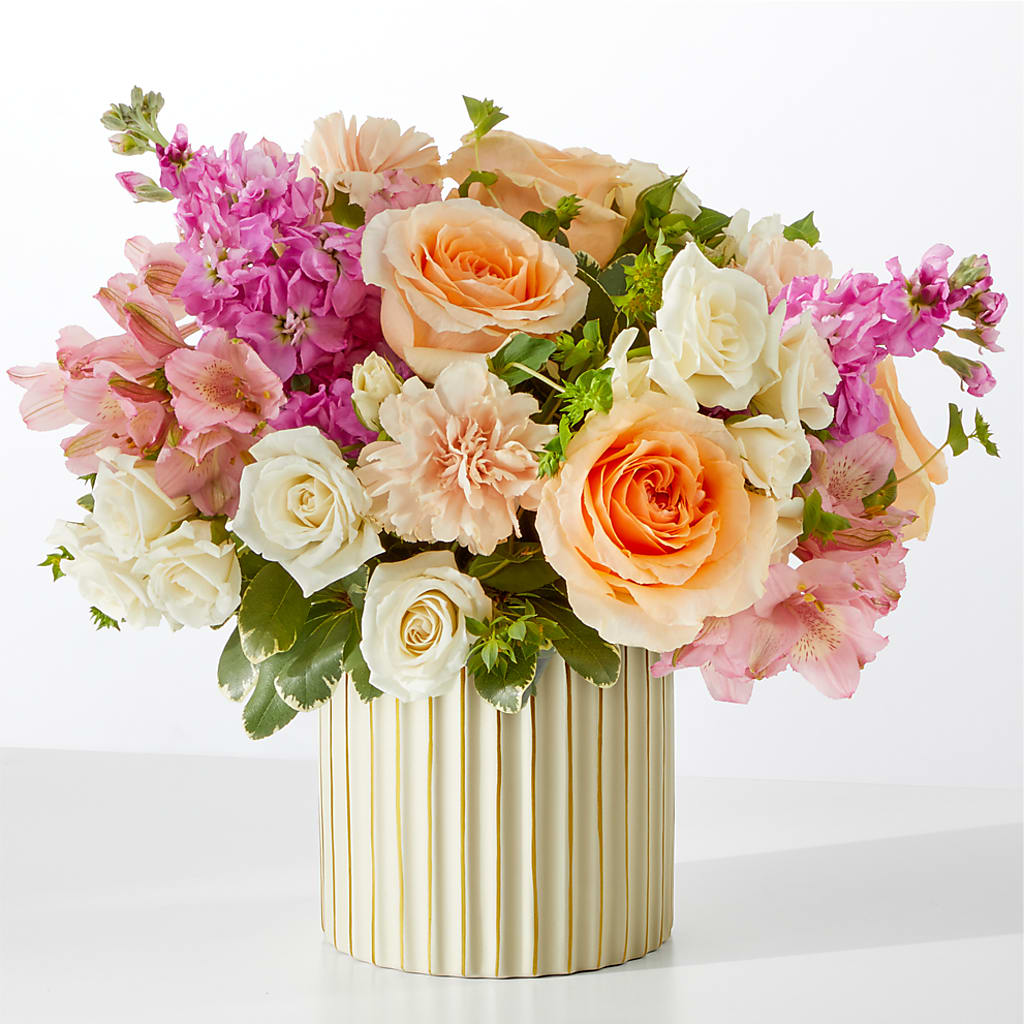Paradise Bouquet with Ivory Vase – Taylor Florist, Billerica MA