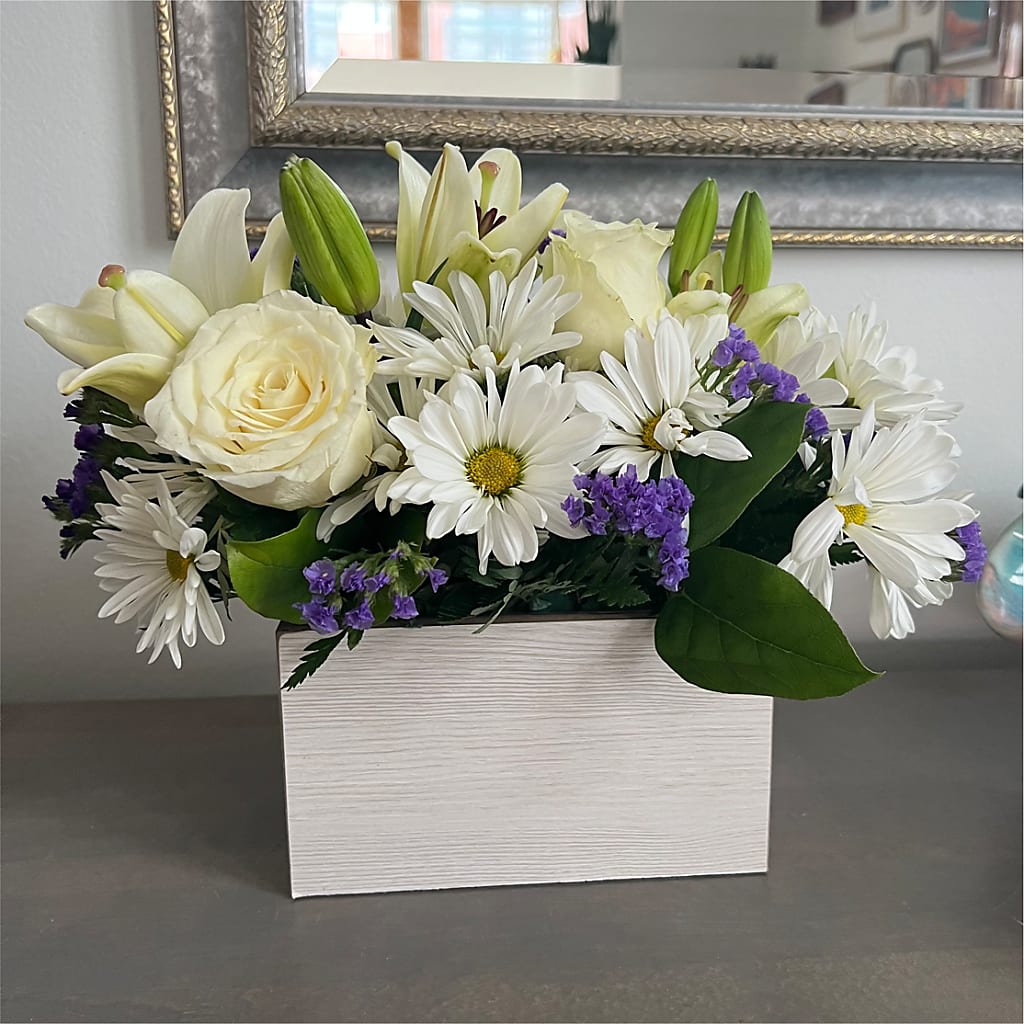 Beyond Blue Box Bouquet –  Taylor Florist, Billerica MA