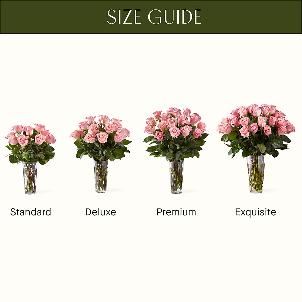 Long Stem Pink Rose Bouquet –  Taylor Florist, Billerica MA