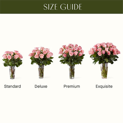 Long Stem Pink Rose Bouquet –  Taylor Florist, Billerica MA