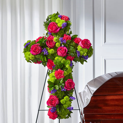 Tribute Rose Floral Cross –  Taylor Florist, Billerica MA