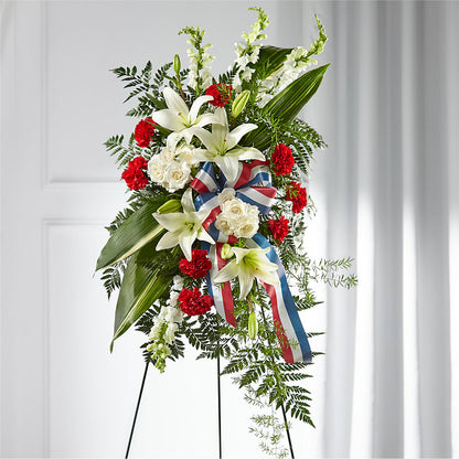 Stars of Life Standing Spray –  Taylor Florist, Billerica MA