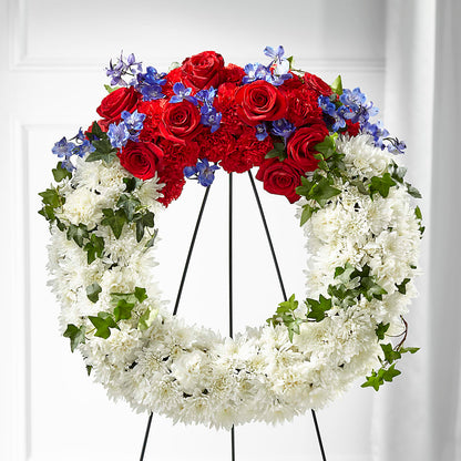 Patriotic Passion Wreath –  Taylor Florist, Billerica MA