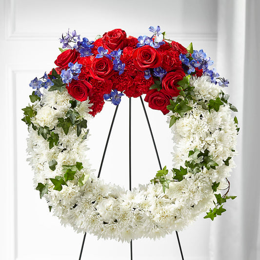 Patriotic Passion Wreath –  Taylor Florist, Billerica MA
