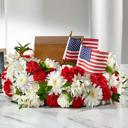 Spirit of Patriotism Cremation Adornment –  Taylor Florist, Billerica MA