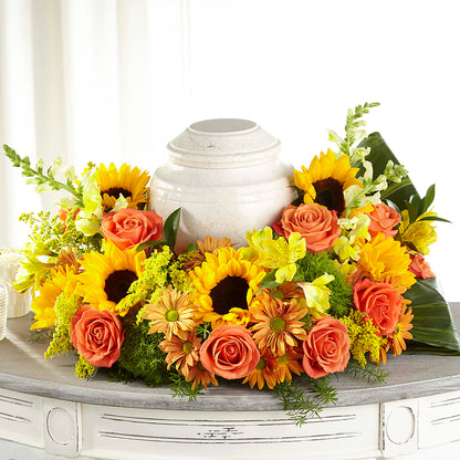 Faithful Sunflower Cremation Adornment –  Taylor Florist, Billerica MA