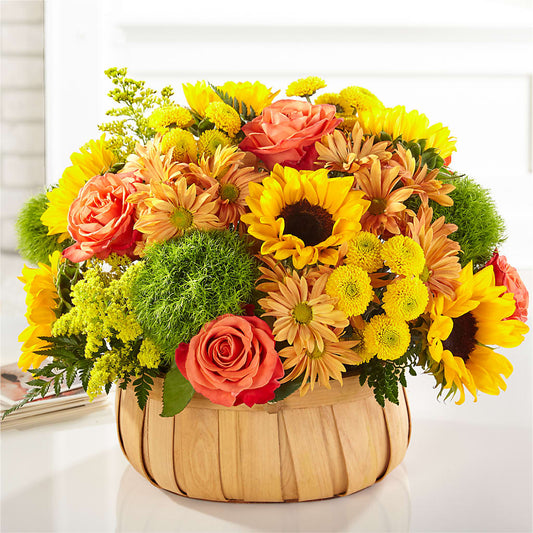 Harvest Sunflower Basket –  Taylor Florist, Billerica MA