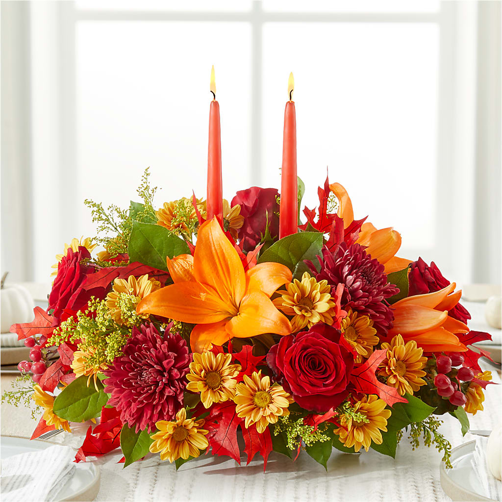 Autumn's Embrace Centerpiece –  Taylor Florist, Billerica MA