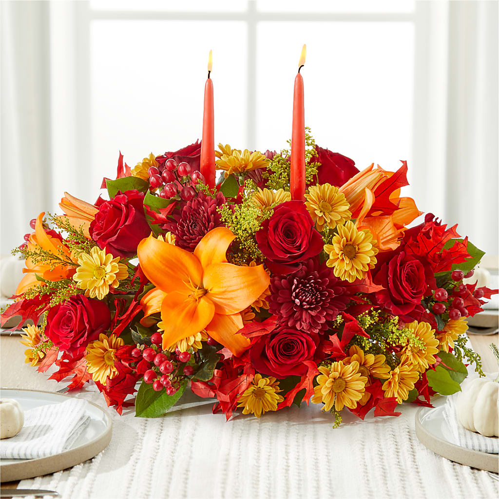 Autumn's Embrace Centerpiece –  Taylor Florist, Billerica MA