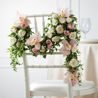 Orchid Rose Chair Décor –  Taylor Florist, Billerica MA